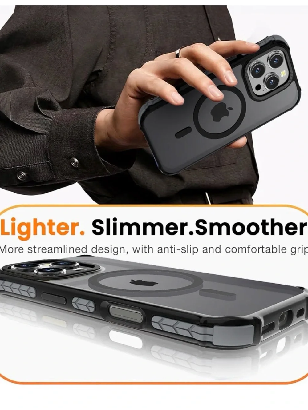 Strong magnetic case for I phone 16pro 6.3-inch compatible with magsafe New